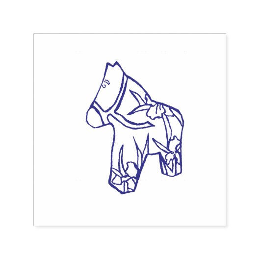 linker Facing Iris Horse Self Inking Stamp Zelfinktende Stempel (Design)