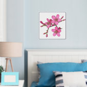Linker Folie Accent Pink Spring Blossom Poster Afd (Insitu (Slaapkamer))