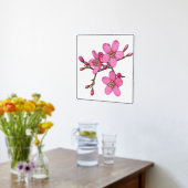 Linker Folie Accent Pink Spring Blossom Poster Afd (Laag (Keuken))
