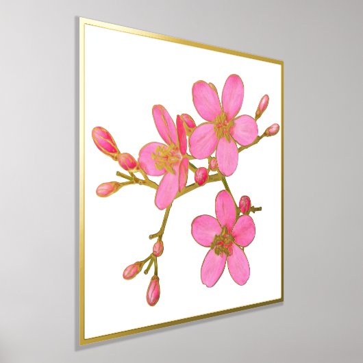 Linker Folie Accent Pink Spring Blossom Poster Afd (Laagn)
