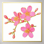 Linker Folie Accent Pink Spring Blossom Poster Afd (Voorkant)