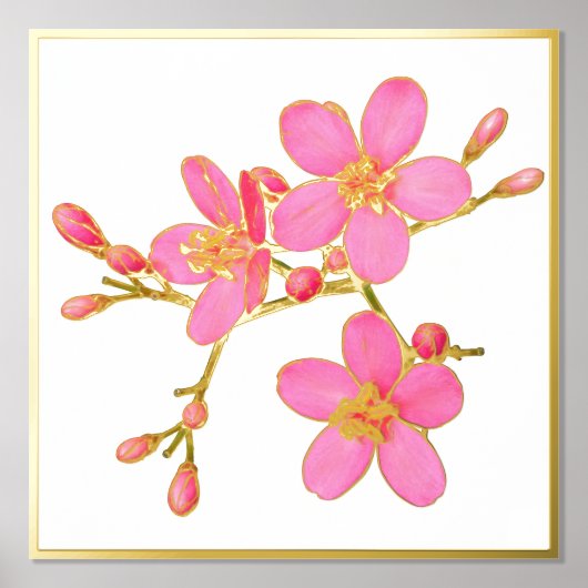 Linker Folie Accent Pink Spring Blossom Poster Afd (Voorkant)