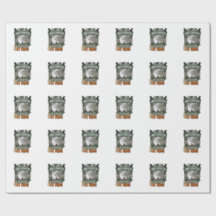 Linker Halloween Kostuum Thuis Boom Kat Pompoenen_ Cadeaupapier