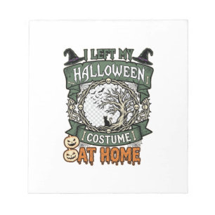 Linker Halloween Kostuum Thuis Boom Kat Pompoenen_ Notitieblok