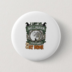 Linker Halloween Kostuum Thuis Boom Kat Pompoenen_ Ronde Button 5,7 Cm