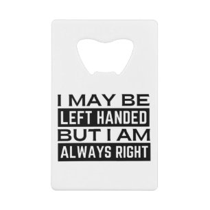 Linker Hander's Creditkaart Flessenopener