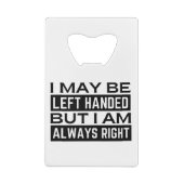 Linker Hander's Creditkaart Flessenopener (Achterkant)