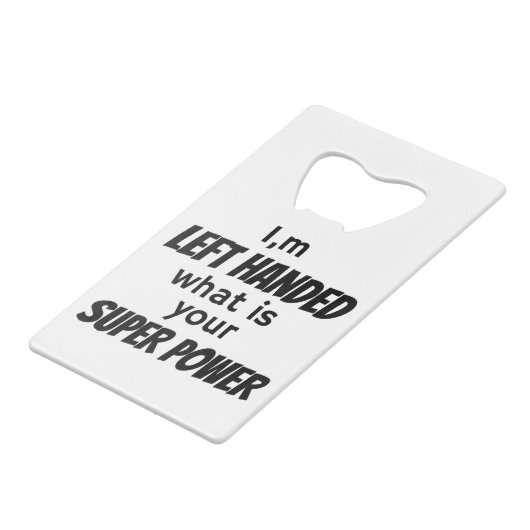 Linker Hander's Creditkaart Flessenopener (Achterkant Gekanteld)