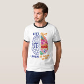 Linker-hersenhelft rechter-hersenschim t-shirt (Voorkant volledig)