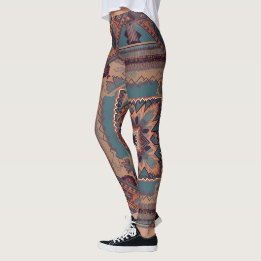"Linker Knie Patch" sarong stijl zuidwesten patroo Leggings (Links)