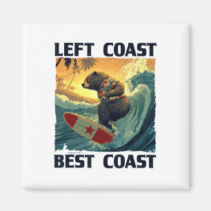 Linker kust, beste kust toespraak met koele surfen magneet