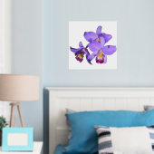 Linker Paars Orchid Group Print Poster (Insitu (Slaapkamer))