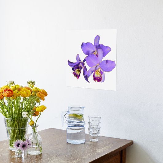 Linker Paars Orchid Group Print Poster (Laag (Keuken))