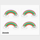 Linker/rechter schoen Stickers (regenboog) (Vel)