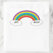 Linker/rechter schoen Stickers (regenboog) (Tas)