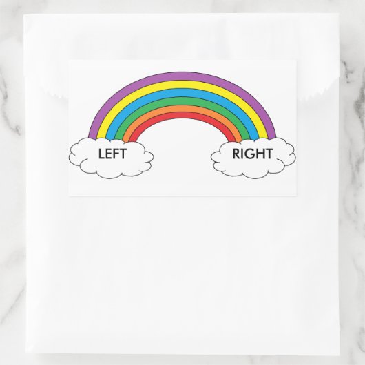 Linker/rechter schoen Stickers (regenboog) (Tas)