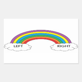 Linker/rechter schoen Stickers (regenboog)