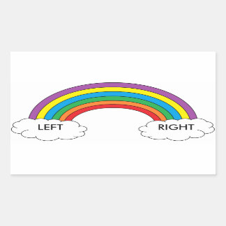 Linker/rechter schoen Stickers (regenboog)