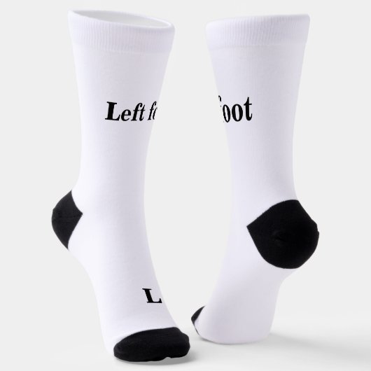 Linker Voet Rechter Voet Wit Zwart  Sokken (Gebogen)