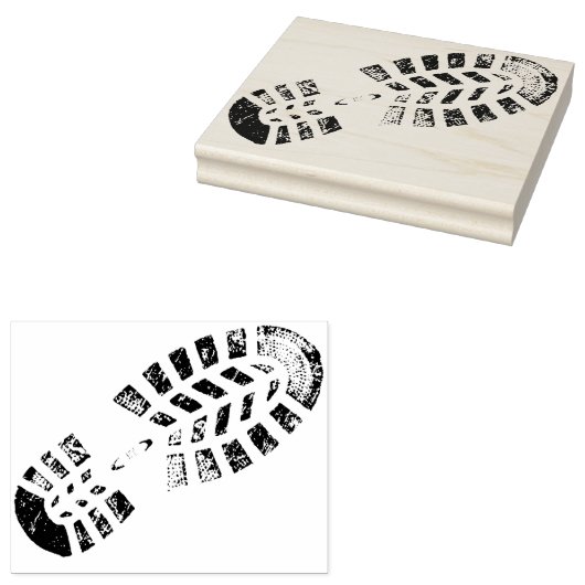 Linker voetafdruk ontwerp stempel (Gestempeld)