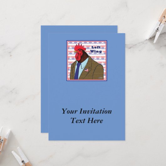 Linker Wing Rooster Kaart (Voorkant / Achterkant in situ)