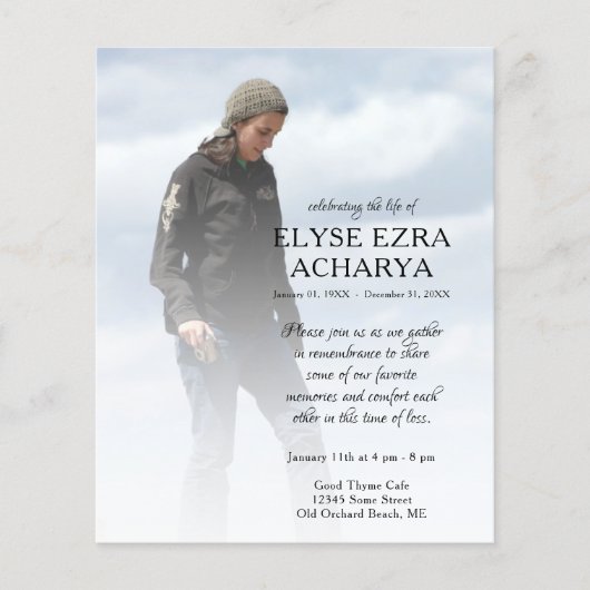 linker zijfoto-herdenkingskaart (Voorkant)