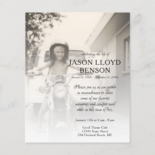 linker zijfoto-herdenkingskaart (Voorkant)