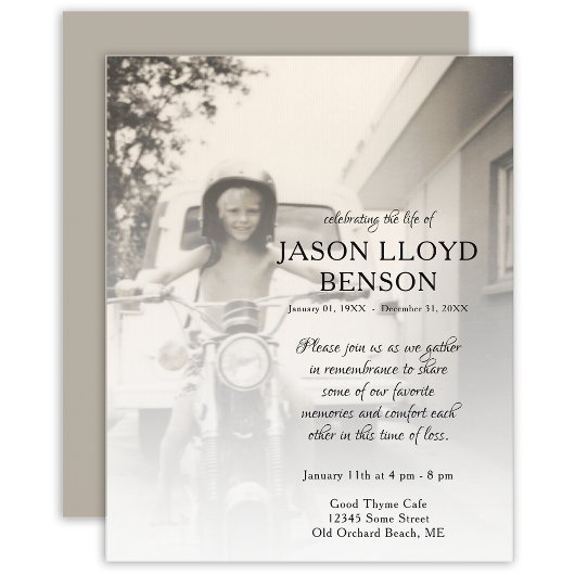 linker zijfoto-herdenkingskaart