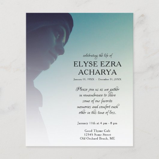 linker zijfoto-herdenkingskaart (Voorkant)