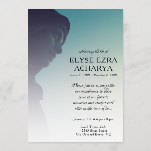 linker zijfoto-herdenkingskaart programmakaart (Voorkant)