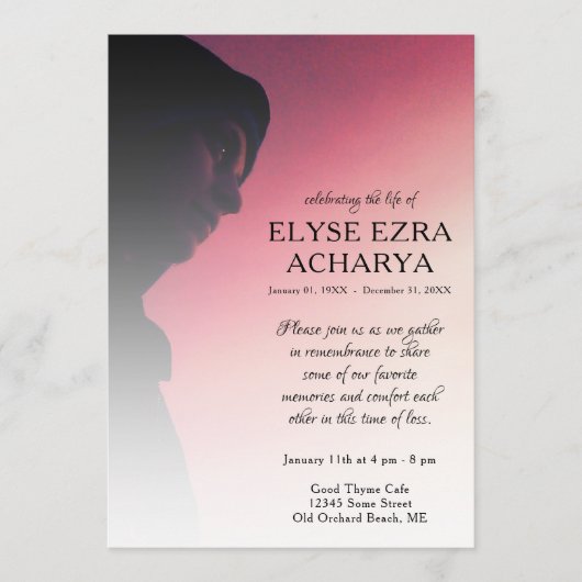 linker zijfoto-herdenkingskaart programmakaart (Voorkant)