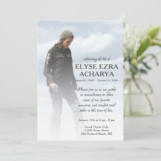 linker zijfoto-herdenkingskaart programmakaart (Staand voorkant)