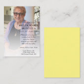 linker zijfoto-herdenkingskaart visitekaartje (Voorkant / Achterkant)