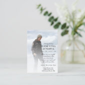 linker zijfoto-herdenkingskaart visitekaartje (Staand voorkant)