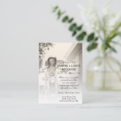 linker zijfoto-herdenkingskaart visitekaartje (Staand voorkant)