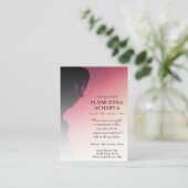 linker zijfoto-herdenkingskaart visitekaartje (Staand voorkant)