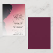 linker zijfoto-herdenkingskaart visitekaartje (Voorkant / Achterkant)