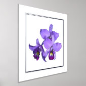 Linker Zilver Paars Orchid Group Print Poster (Laagn)