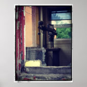 Linkerachter, verlaten poster (Voorkant)