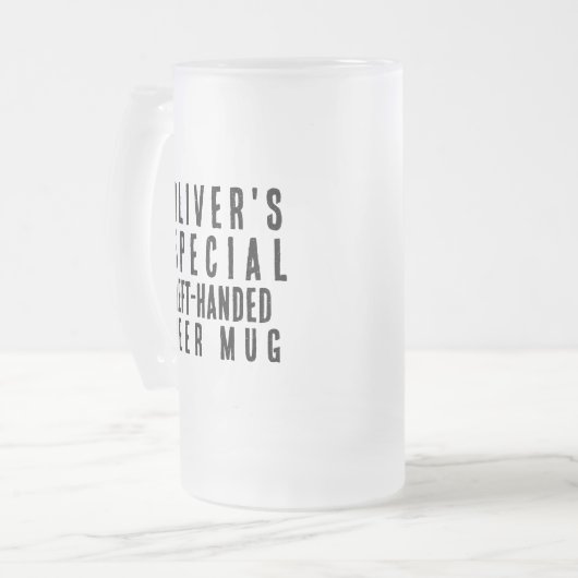 Linkerbediend Novelty Gift Funny Matglas Bierpul (Voorkant links)