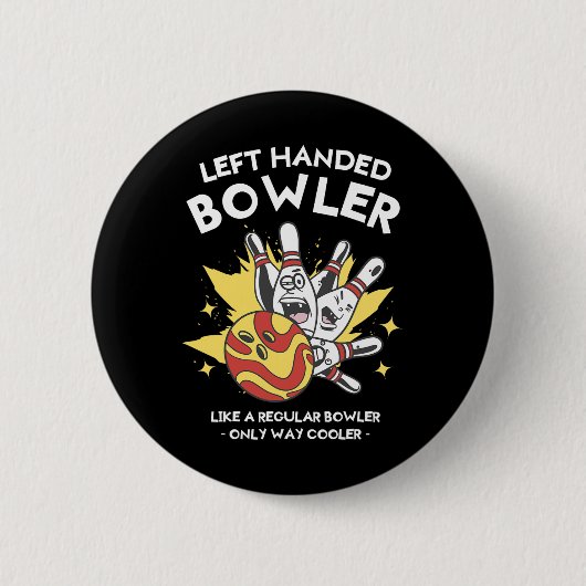 Linkerbediende Bowler als een gewone Bowler. Ronde Button 5,7 Cm (Voorkant)