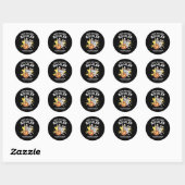 Linkerbediende Bowler als een gewone Bowler. Ronde Sticker (Vel)