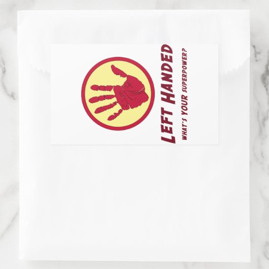 Linkerbediende Super Power Rechthoekige Sticker (Tas)