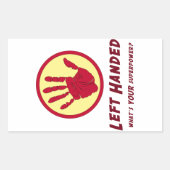 Linkerbediende Super Power Rechthoekige Sticker (Voorkant)
