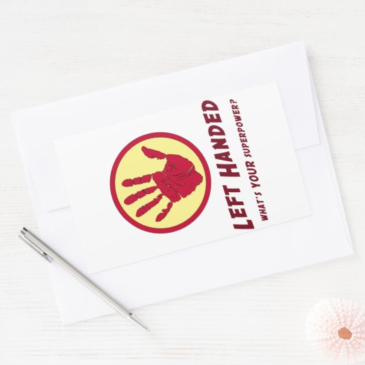 Linkerbediende Super Power Rechthoekige Sticker (Envelop)