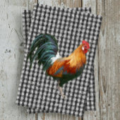 Linkerbloemkool Rooster Black White Buffalo Check Tissuepapier