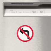 Linkerbocht verboden | Rood cirkelteken | Magneet (Insitu (Vaatwasser))