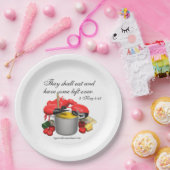 Linkerboven 2 Kings 4:43 Papieren Bordje (Feest)