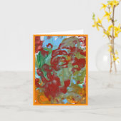 Linkerhand abstract schilderij kaart (Gele Bloem)