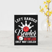 Linkerhand Bowler Cool Bowling Pins Strike Sport Kaart (Gele Bloem)